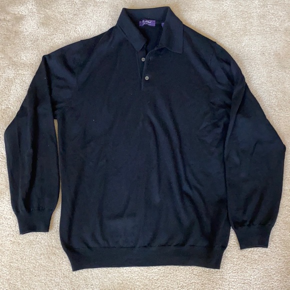 Long Sleeve Murano Wool Collared Sweater - Picture 1 of 4